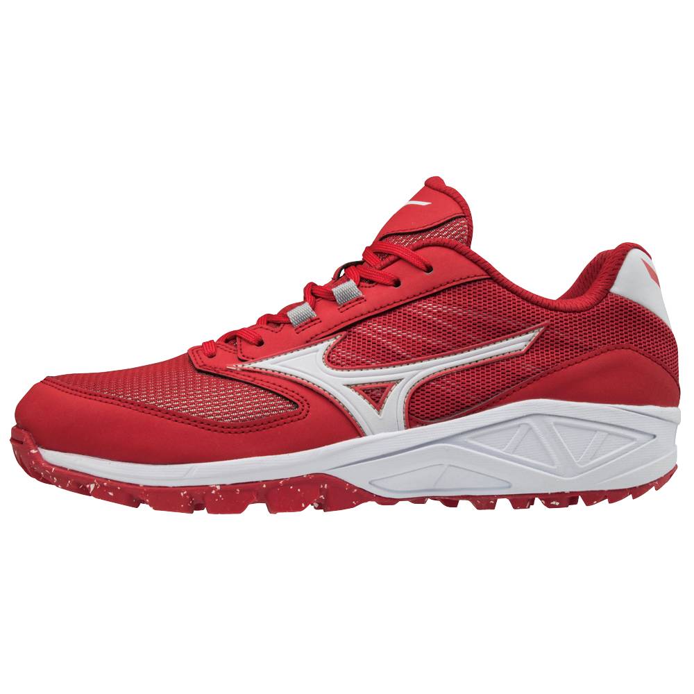 Tenis Baseball Mizuno Dominant All Surface Baixo Turf - Homem - Vermelhas/Branco - YVGWO0329